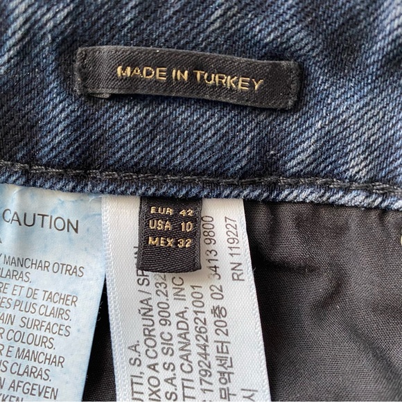 Massimo Dutti blue jeans seamed straight leg denim baggy 5040/711 EUR 42 USA 10 - Picture 9 of 16